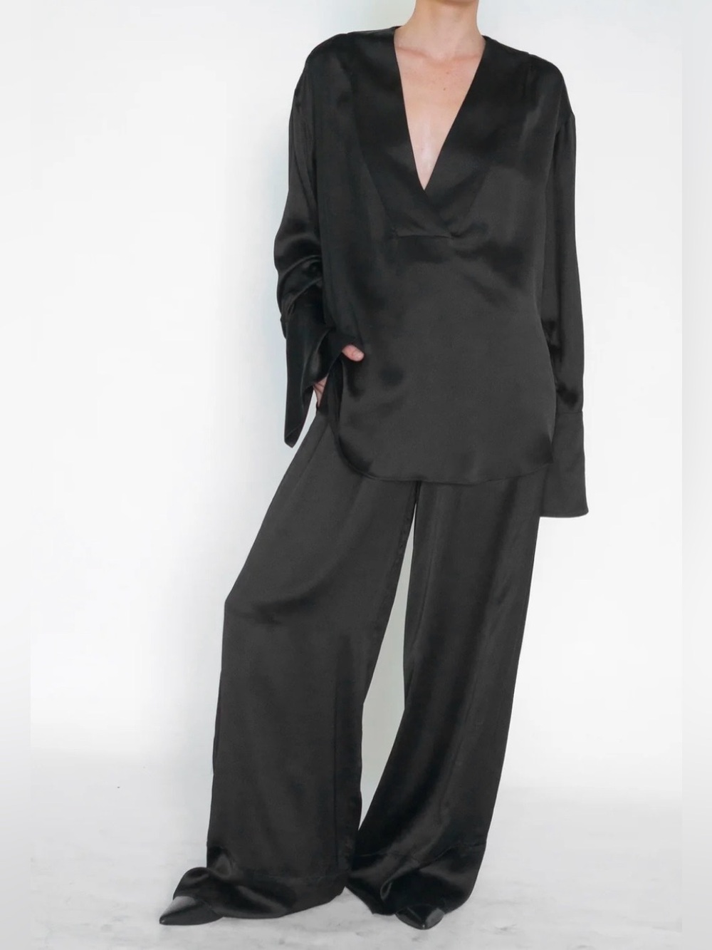 Studio Amelia Fluid Palazzo Pants